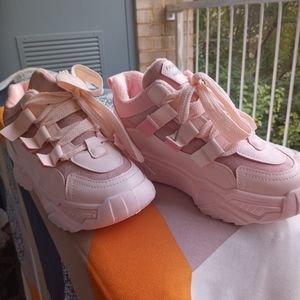 Lace-Up Front Chunky Sneakers